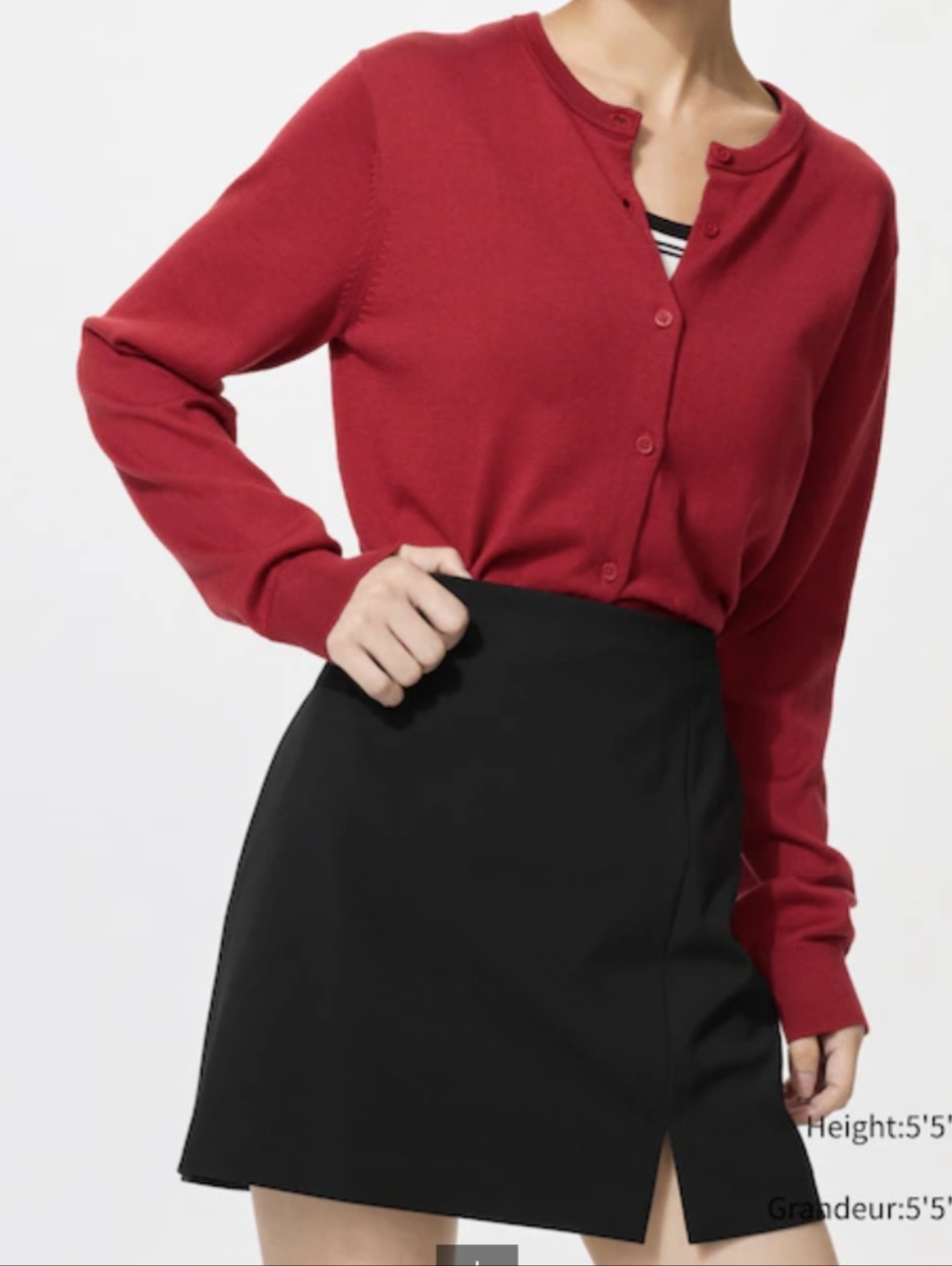 Uniqlo - Slit Skort In 09 Black
